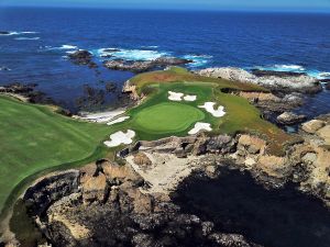 Cypress Point 16th Green Drone